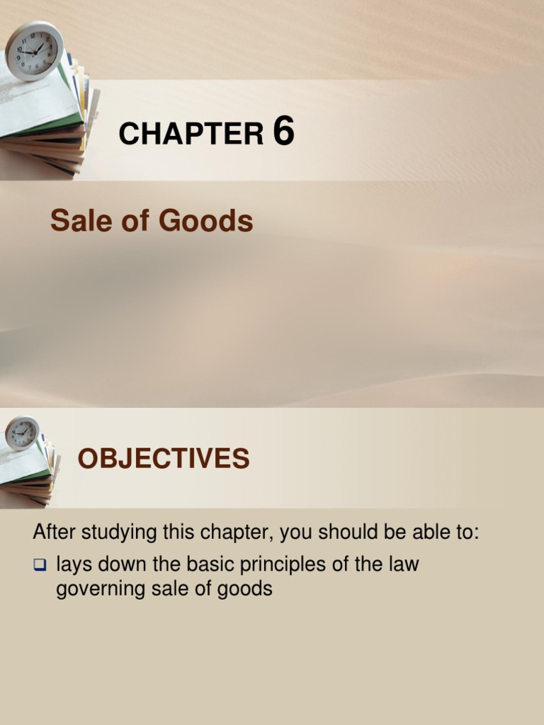 Sales Of | | Breach OF 6. (SALE GOODS) Contract