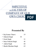 Competitive Analysis of Company of Our Own Choice