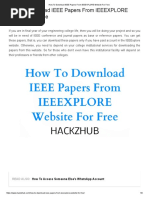 How To Download IEEE Papers From IEEEXPLORE Website For Free