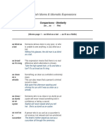 English Idioms & Idiomatic Expressions: Comparisons - Similarity