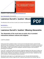 Lucette Lagnado - Lawrence Durrell&#039 S &#039 Justine&#039 - Missing Alexandria - 2013-08-12