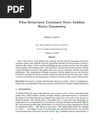 Fine-Structure Constant From Golden Ratio Geometry