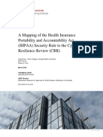 A Mapping of the Health Insurance Portability and Accountability Act (HIPAA) Security Rule to the Cyber Resilience Review (CRR)