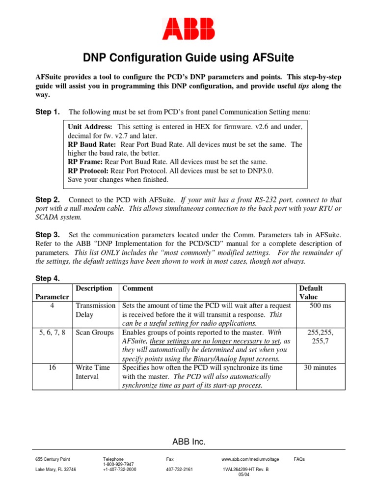 DNP Configuration Guide Using Afsuite: Abb Inc | Download Free PDF ...