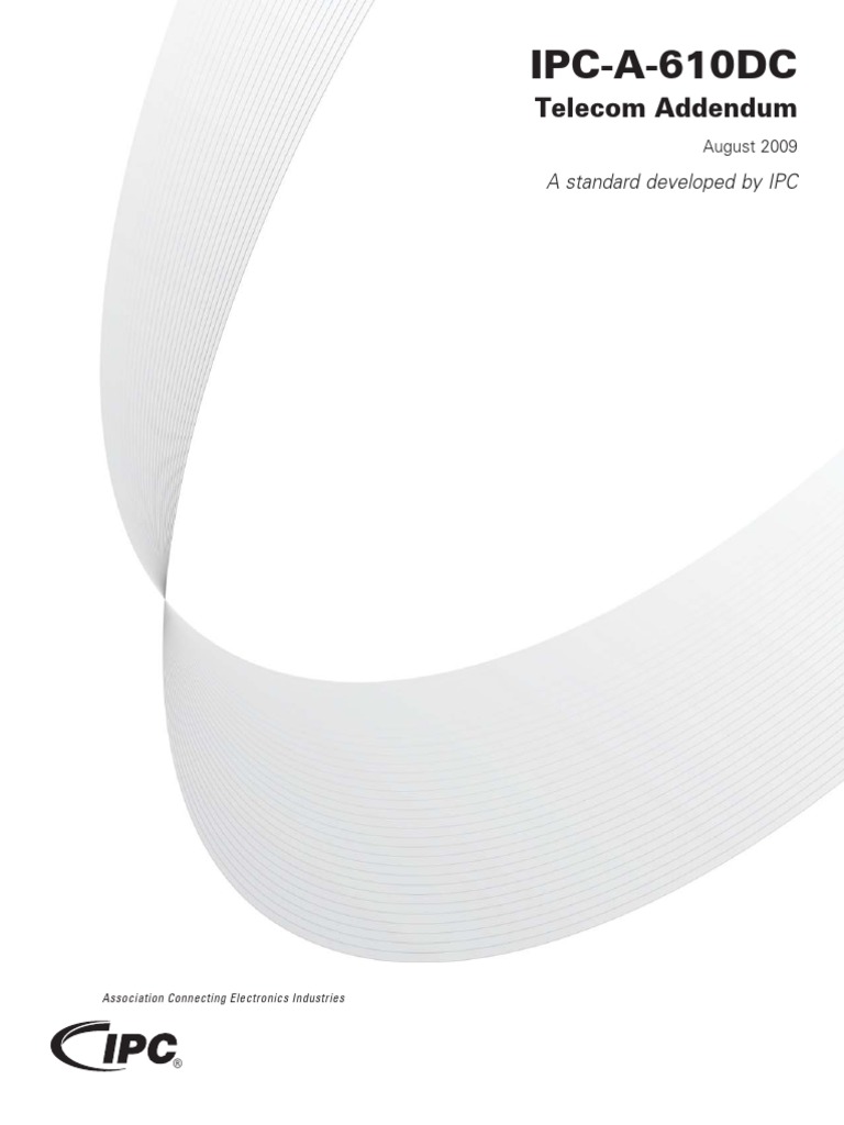 IPC A 610DC Telecom Addendum | PDF | Coaxial Cable | Screw