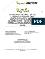 D.C. - Acuerdo Trabajo Agronet y Cadena Mora