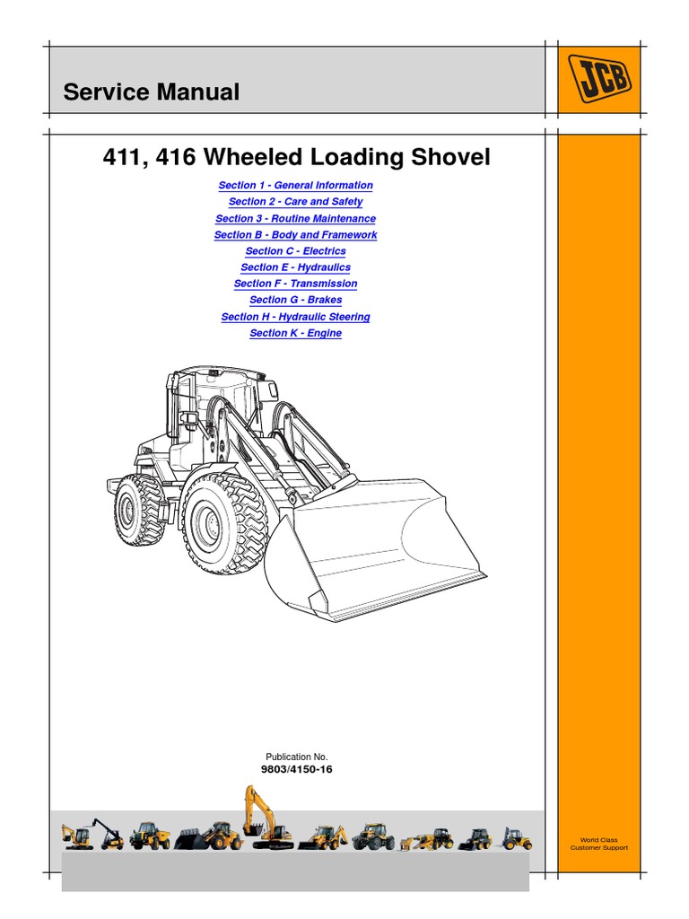 JCB 411 WHEELED LOADER Service Repair Manual SN：M1241500.pdf | Screw |  Electrical Connector