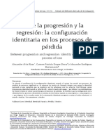 Entre La Progresión y La Regresión La Configuración Identitaria en Los Procesos de Perdida PDF