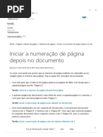 Iniciar a Numeração de Página Depois No Documento - Word