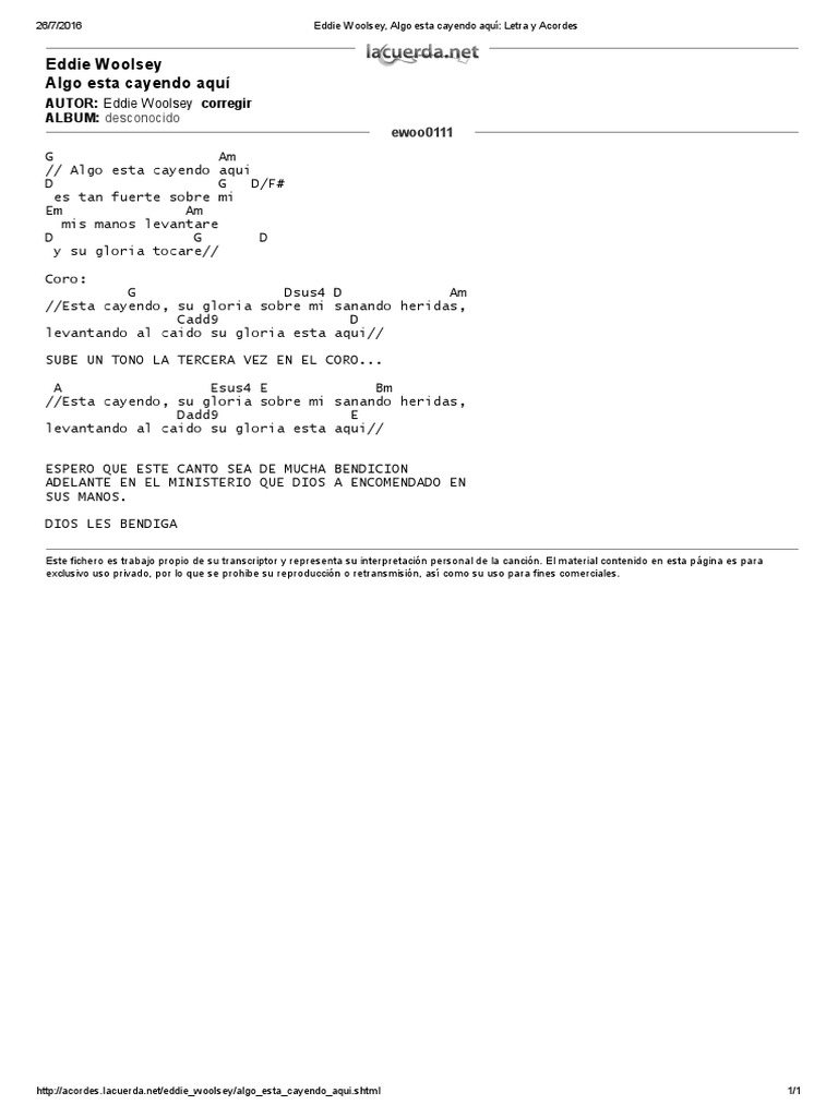 Letra y acordes de 