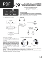 Installation/Operation Manual: Model 403mc Voice Activated INTERCOM