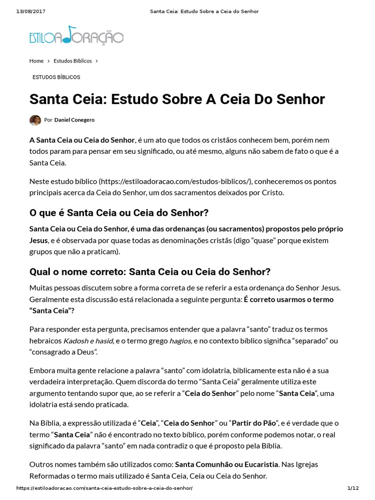 Estudo Bíblico sobre Santa Ceia: Significado Profundo para os Evangélicos