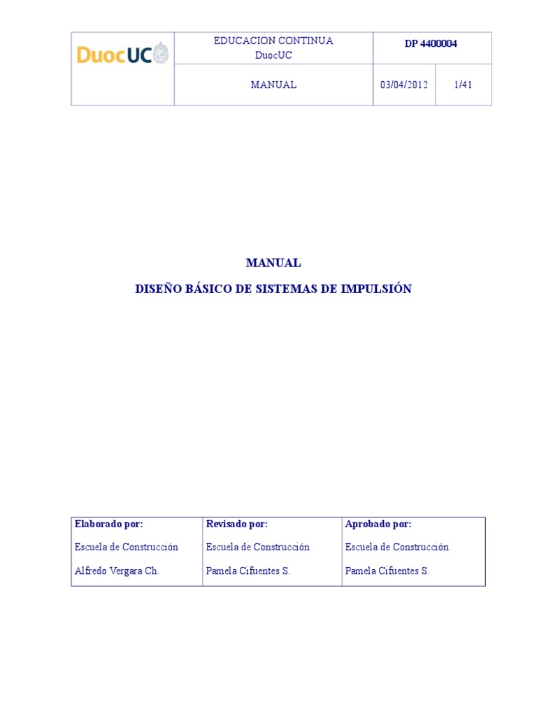 Manual Hidraulia De Eco Riles Pdf Bomba Presion