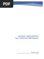 Music Industry: Task 2: Annotated Bibliography
