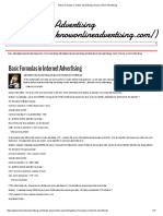 Basic Formulas in Online Advertising - Know Online Advertising PDF