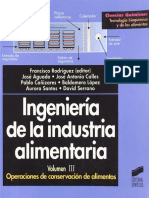 Ingenieria de La Industria Alimentaria Volumen 3 Operaciones de Conservacion de Alimentos F Rodriguez