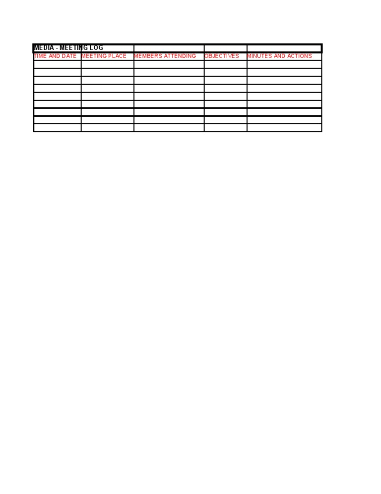 Meeting Log | PDF