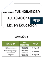 Cartelera Licenciatura en Educación- 1er cuat. 2018