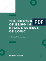 Mehmet Tabak - The Doctrine of Being in Hegel's Science of Logic - A Critical Commentary (2017, Palgrave Macmillan)