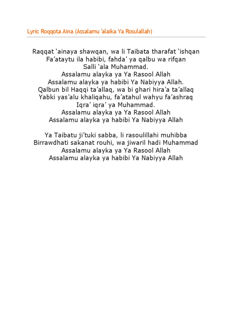 Lyric Roqqota Aina