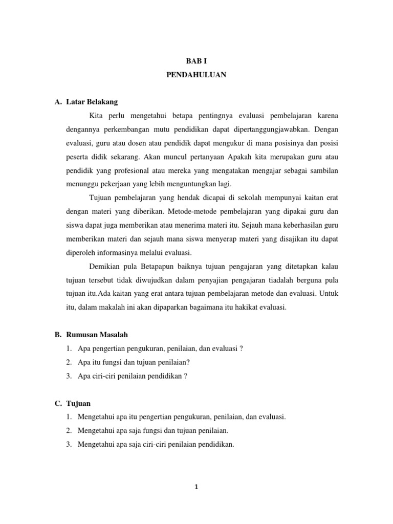 Evaluasi Pembelajaran Matematika
