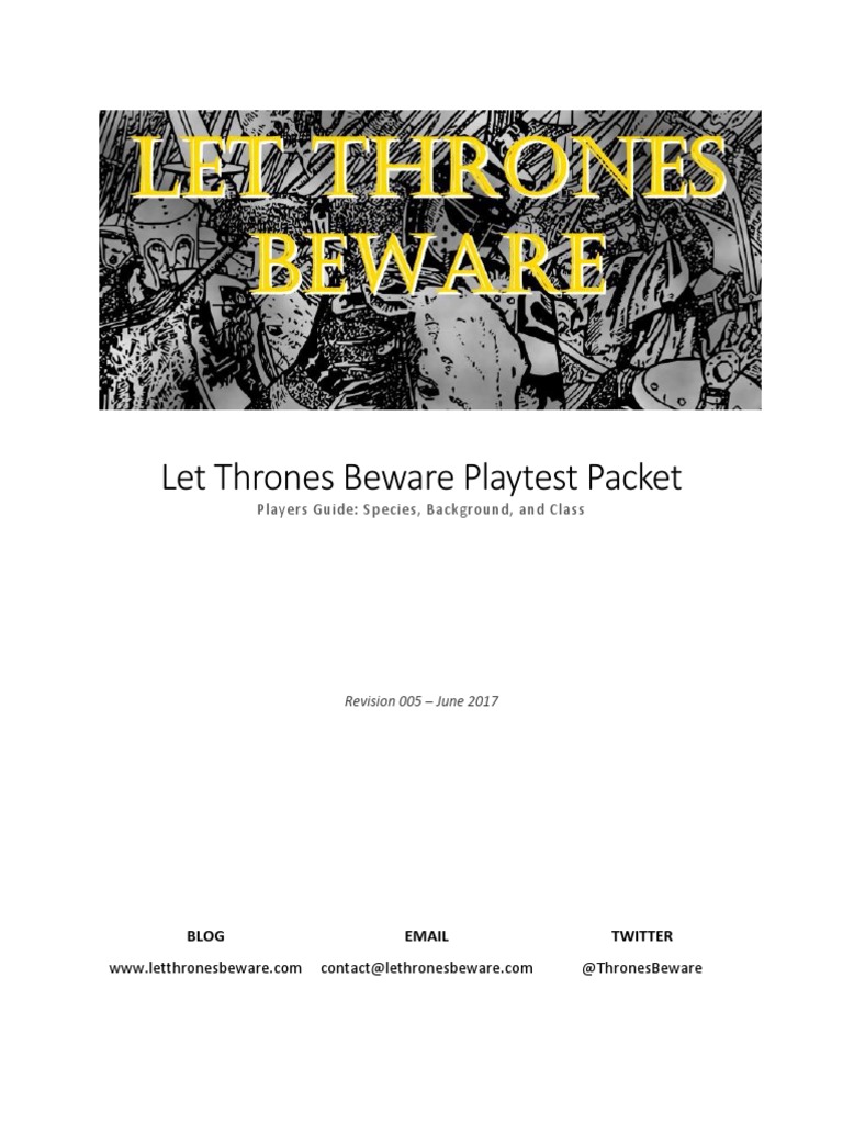 2017 June Player Playtest Packet 005 | PDF | Dungeons & Dragons ...