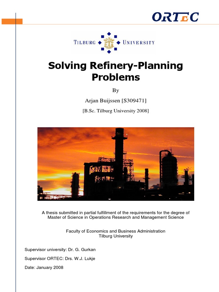 Refinery Planning Optimization Techniques | PDF | Mathematical ...