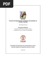 Projecto de Implementação de Módulos de Qualidade Na Procter e Glamber Portugal Universidade Do Porto