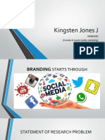 Kingsten Jones J: 16MBA020 (A Study of Social Media Marketing)