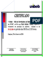 Certificado Membro CIPA - Grupo Mega Segurança Do Trabalho