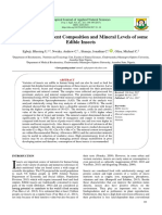 Evaluation of Nutrient Composition and Mineral Levels of Some Edible Insects