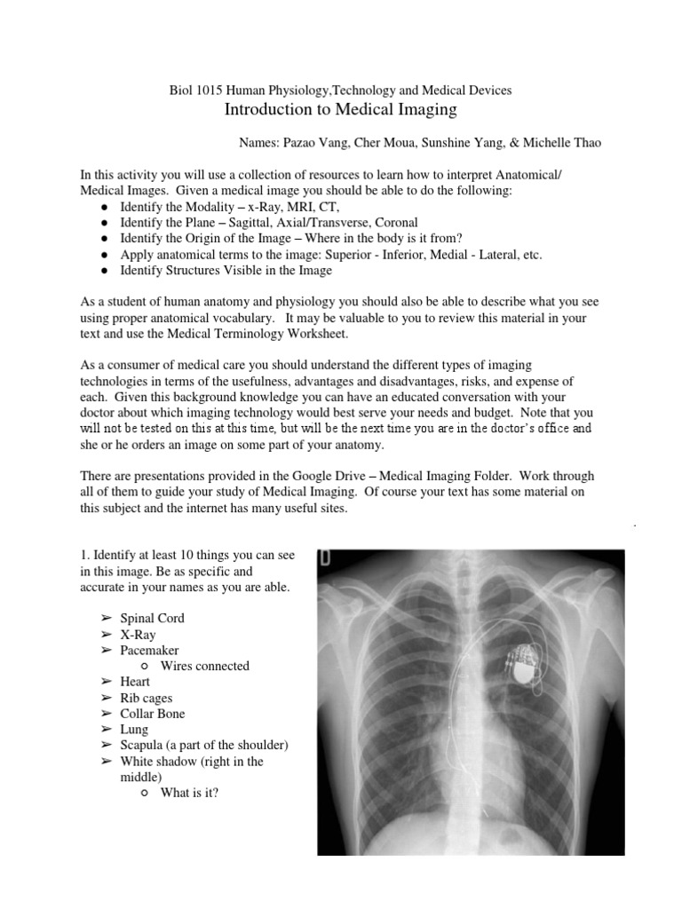 Introduction to Medical Imaging Techniques | PDF | Medical Imaging | Ct ...