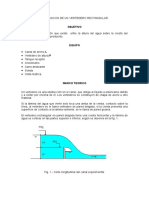 Calibracion de Un Vertedero Rectangular