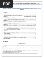 Project Report: Freedom of Speech and Expression Under Article 19 (1) (A)