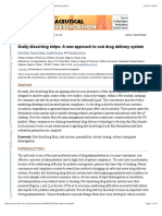 Orally Dissolving Strips: A New Approach To Oral Drug Delivery System