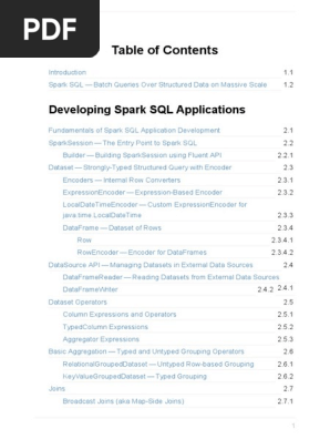 Mastering Spark Sql Apache Spark Relational Model
