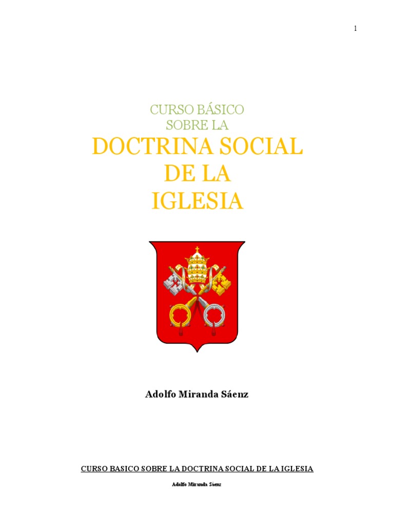 Curso sobre Doctrina Social de la Iglesia | PDF | Doctrina social ...
