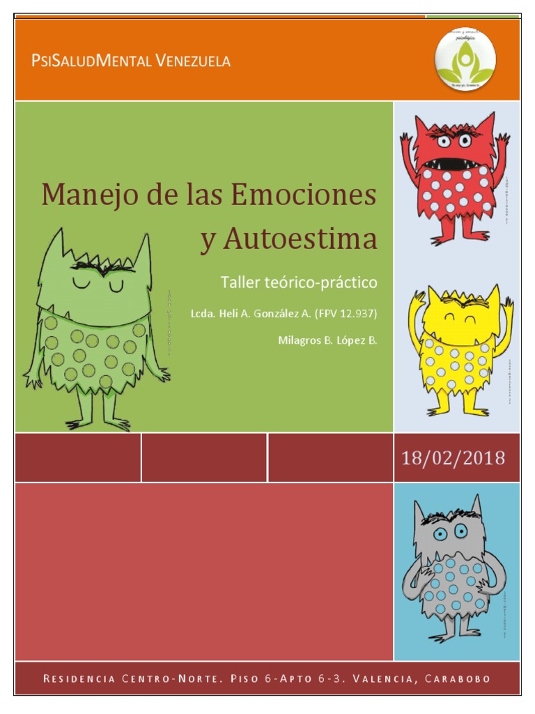 Taller Manejo de Las Emociones y Autoestima PDF | PDF | Evaluación ...