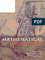 Mathematical Knowledge (OUP - Leng, Paseau, Potter)