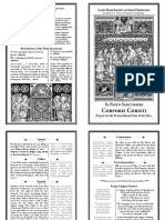 Latin Mass Society Missalette - Corpus Christi (2 Sheets)