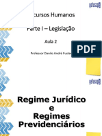 Legislação  - Regime Jurídico  e Regimes Previdenciários