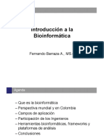 Introducción A La Bioinformática: Fernando Barraza A., MS.C