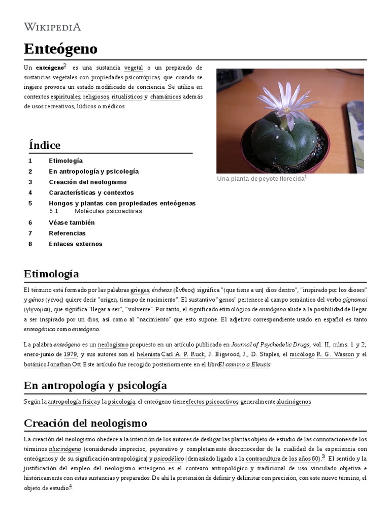 Enteógeno PDF Enteógeno Chamanismo