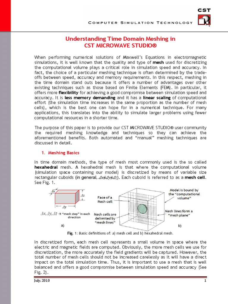 White Paper Meshing in TD PDF | PDF | Finite Element Method | Physics