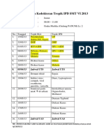 Jadwal Kuliah Kedokteran Tropik IPD SMT VI 2013