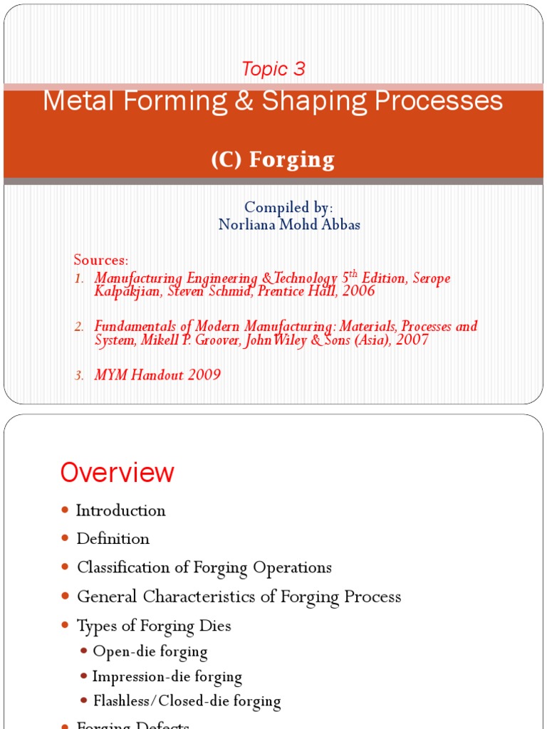 05 Ch3 Forging | PDF | Forging | Industrial Processes
