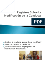 Registros Sobre La Modificación de La Conducta