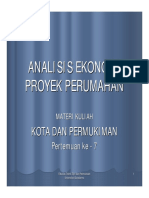 Analisis Ekonomi Proyek Perumahan