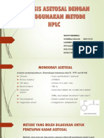 Analisis Asetosal Dengan Menggunakan Metode HPLC