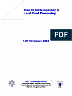 Application of Biotechnology in Dairy and Food Processing 2003